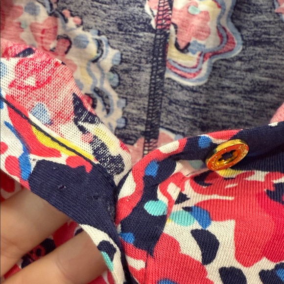 Lilly Pulitzer 100% Pima Cotton Navy Pink Paisley Dress Size Small - Picture 5 of 7